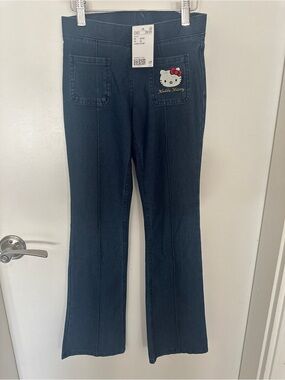 NWT Hello Kitty x H&M Flare Pull-On Jeans Girls 10-11Y 146 Sanrio
